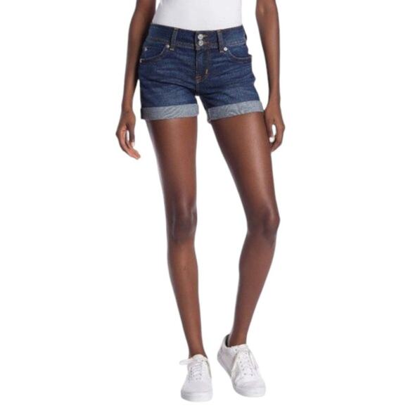 Hudson Ruby Mid Thigh Shorts Blue Size 25 NWT $148 MSRP - Picture 1 of 5